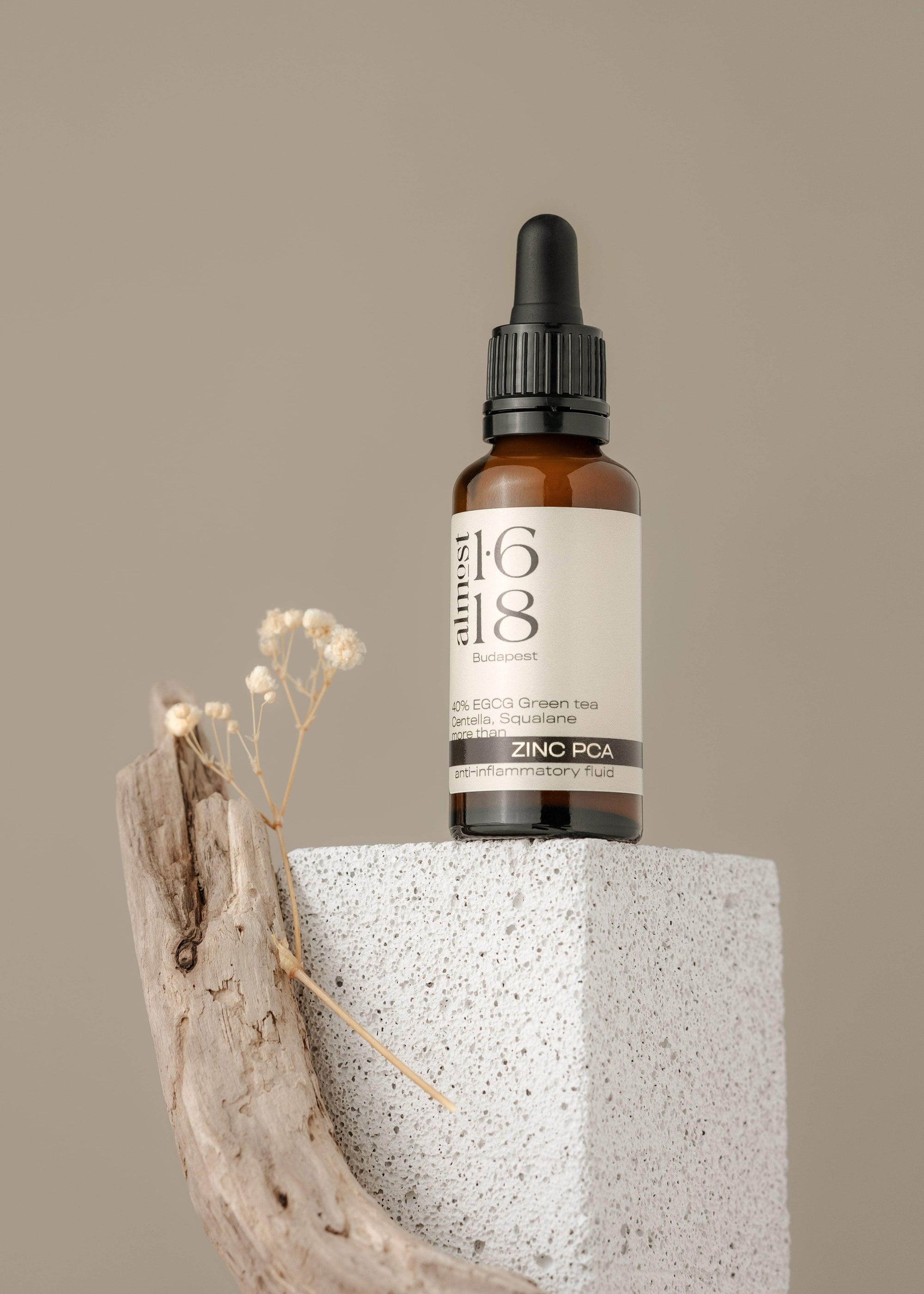 almost1618 fluid Faggyú kontrol Zinc PCA + Centella + Zöldtea cream serum