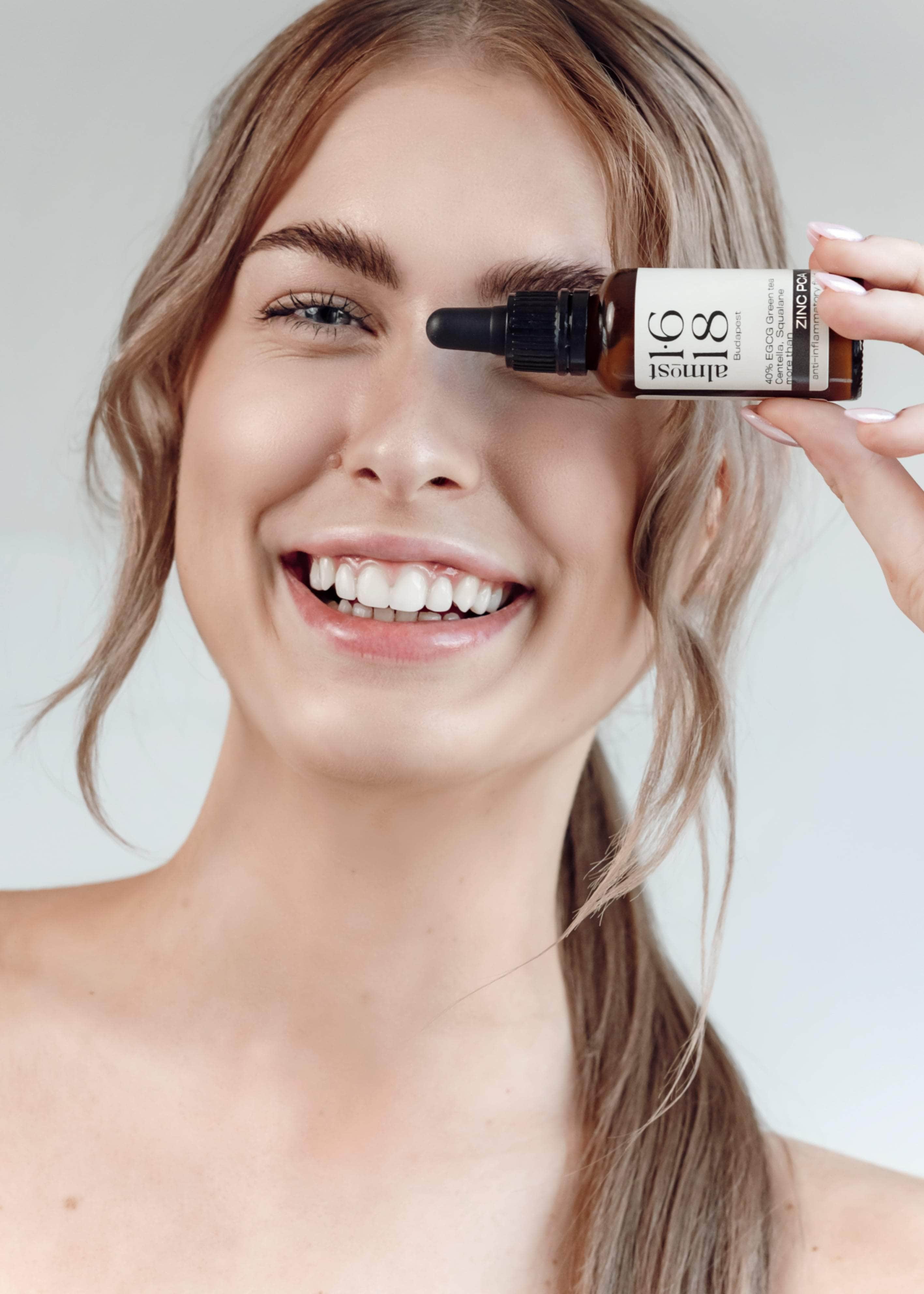 almost1618 fluid Faggyú kontrol Zinc PCA + Centella + Zöldtea cream serum